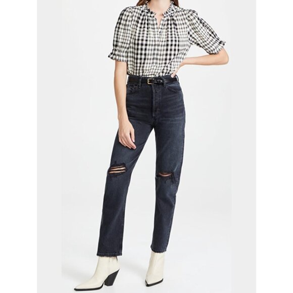 Agolde 90s Pinch Waist High Rise Straight Jean Size 23 - Picture 1 of 16